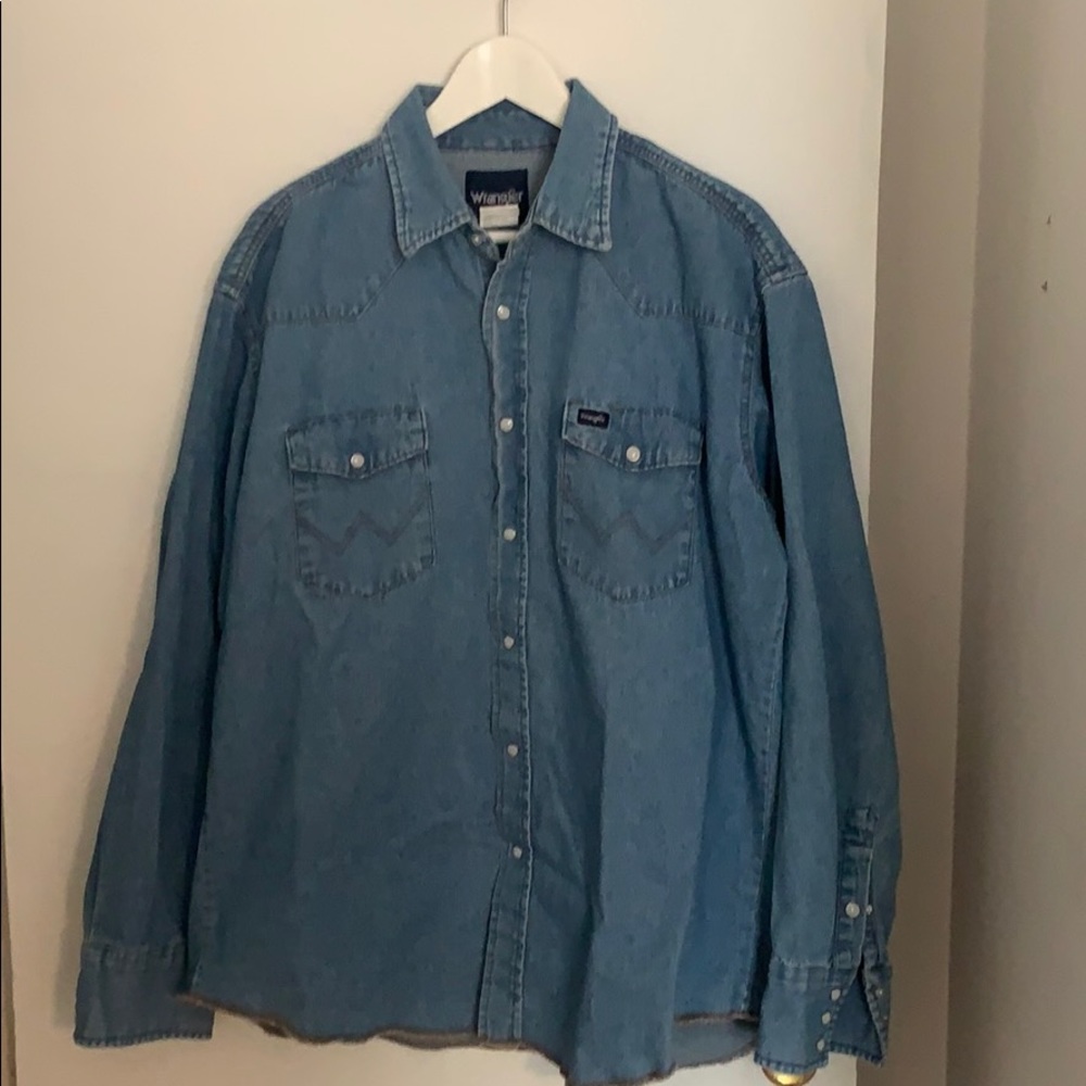 Men’s vintage denim western shirt XL